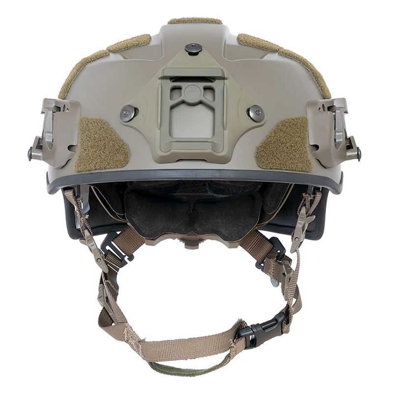 Training and rescue helmet AMH-2 in olive green produced by Busch PROtective from front