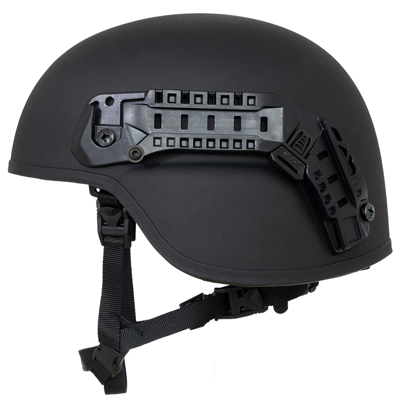 Ballistic patrol helmet AMP-1 E in full cut made by Busch PROtective - left side