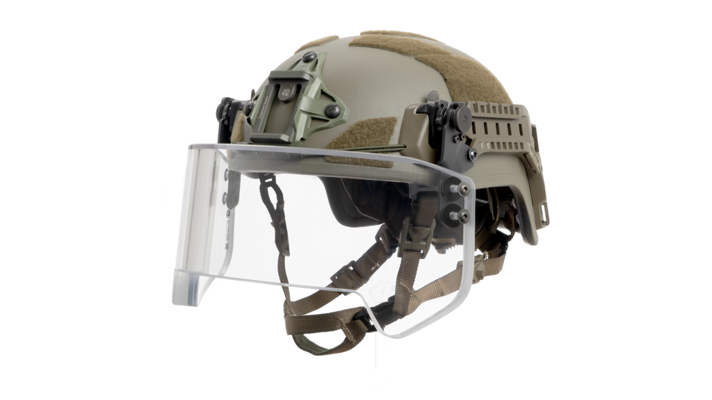 Busch PROtective ballistic visor BAV-1 TP in PP cut for all ballistic helmets with a CMR-1 rail system