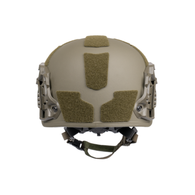 busch-protective-ballistic-helmet-AMP-1X-MidCut-Green-back_144dpi Ballistic, boltless helmet AMP-1 X in high cut for law enforcement operations. Photo from the back.