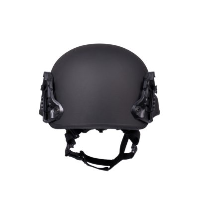 busch-protective-ballistic-helmet-AMP_1_X_MidCut_black_back_144dpi Ballistic, boltless helmet AMP-1 X in black and mid cut for law enforcement. Photo from the back.