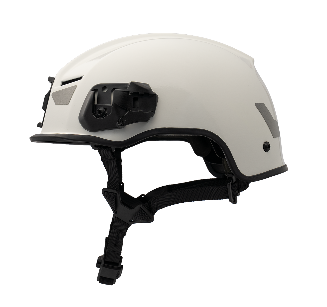SAR helmet ATR-1 M made by Busch PROtective in white from the side